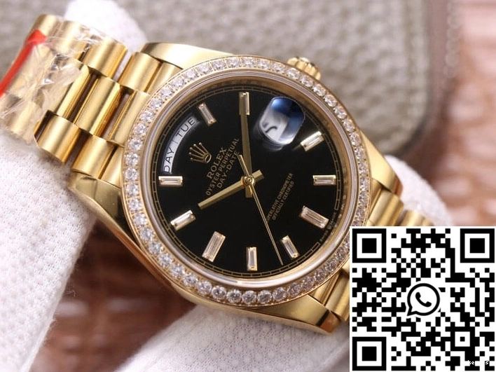 Yellow Dial Day-Date Black Gold M228348RBR-0001 EW Factory Rolex 0507